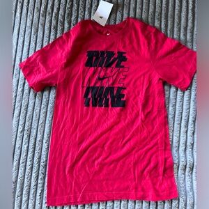 Nike Youth Red & Black Short Sleeve Crewneck TShirt